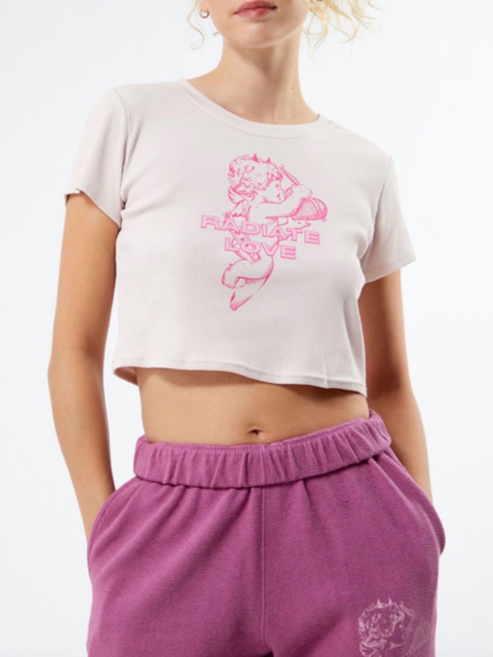 Boys Lie Radiate Love Crop Baby Tee